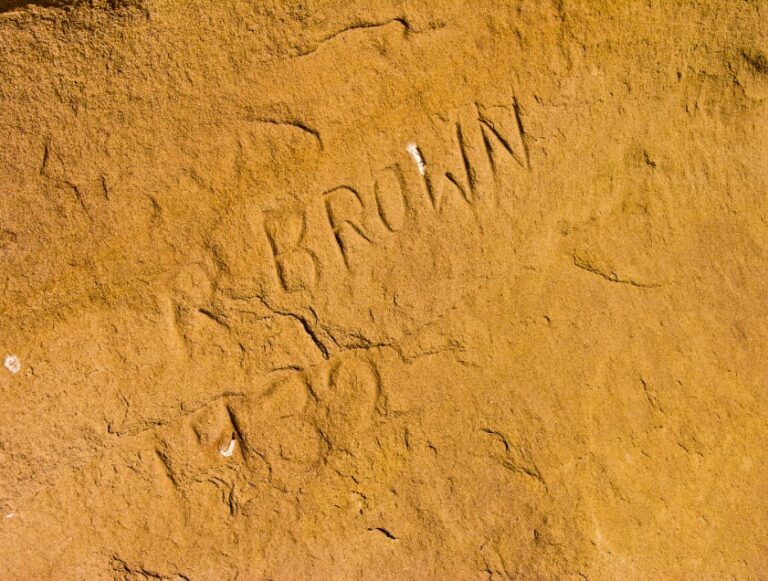 R Brown Inscription