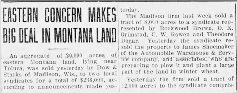 8000 Acre Land Deal Article